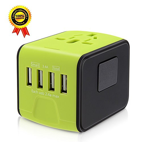 SONGDAY Adapter International Travel 3.4A 1500W 4 USB Ports All in One Worldwide AC Wall Outlet Plugs Universal Power SONGDAY Adapter International Travel 3.4A 1500W 4 USB Ports All in One Worldwide AC Wall Outlet Plugs Universal Power