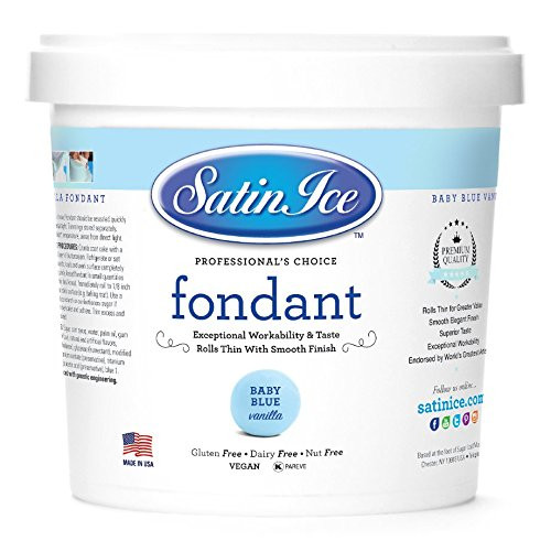 Satin Ice Baby Blue Fondant Vanilla 2 Pounds