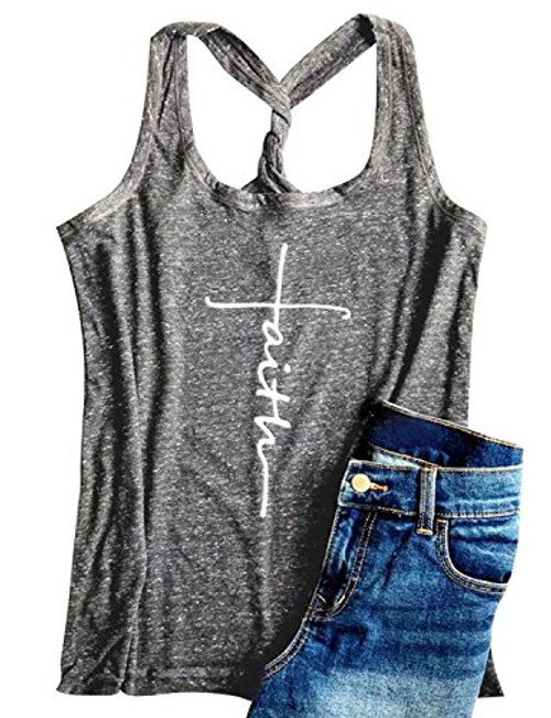Gemijack Womens Summer Racerback Tank Tops Workout Loose Fit Graphic Sleeveless Tees Shirts Grey Gemijack Womens Summer Racerback Tank Tops Workout Loose Fit Graphic Sleeveless Tees Shirts Grey
