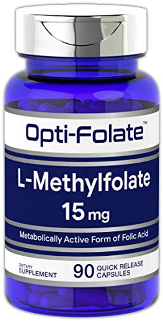 L Methylfolate 15mg 90 Capsules Max Potency Optimized and Activated NonGMO Gluten Free Methyl Folate 5MTHF by OptiFolate L Methylfolate 15mg 90 Capsules Max Potency Optimized and Activated NonGMO Gluten Free Methyl Folate 5MTHF by OptiFolate