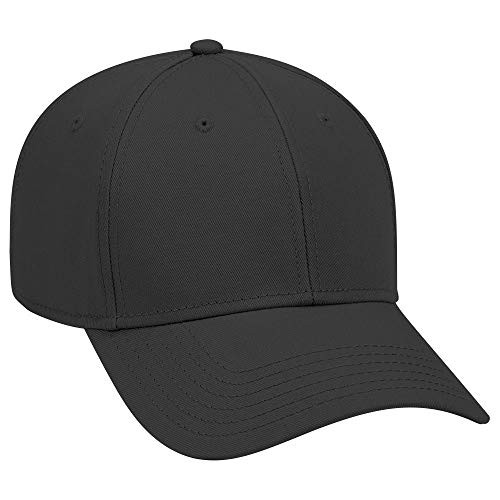 Otto 6 Panel Low Profile Superior Cotton Twill Cap  Black