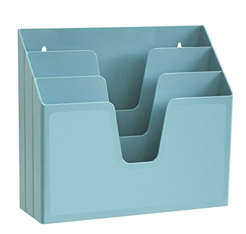 Acrimet Horizontal Triple File Folder Organizer (Solid Green Color)