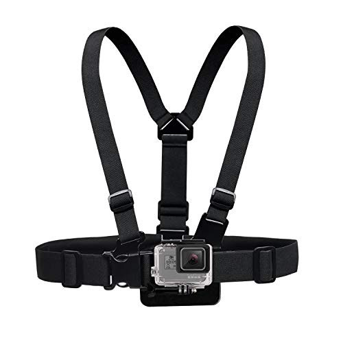 GOHIGH Chest Mount Harness Camera Vest Strap with 3 Way Adjustment Base for GoPro Hero8/7/6/5/4/3/3 Black/Session/Fussion AKASO Campark DJI OSMO Action YI 4K