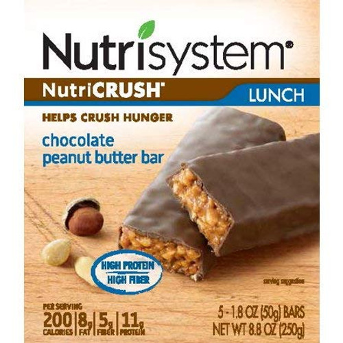 Nutrisystem Chocolate Peanutbutter Bar 1 Box of 5 Bars