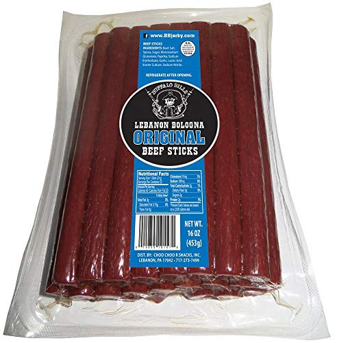 Buffalo Bills 1lb Pack Original Lebanon Bologna Sticks Pennsylvania Dutch mild beef sticks