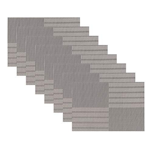 Huinsh Place Mats HeatResistant and NonSlip Washable Placemats PVC Table Mats 18X12 Inch Table Placemats Set of 8