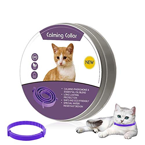 LUPUS Calming Collar for Cats and Dogs with Appeasing Effect Adjustable Relieve Reduce Anxiety Pheromone Keep Pet Lasting Natural Calm Safe and Waterproof Calm Collar 15 inch for cat
