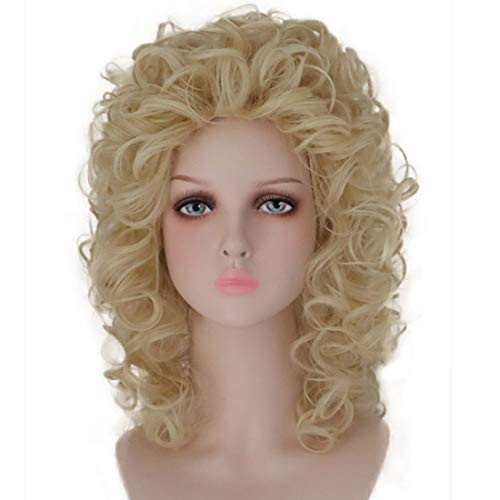 Jegawan 613 Lace Front Wig Giyuu Tomioka Human Hair Christmas Halloween Ladies Wig Theme Party Golden Long Curly Hair Fashion Girl Daily Dating Using Anime Cosplay 20 Inch