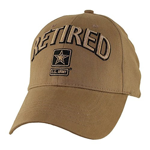 U S  Army Retired Hat  Coyote Brown Baseball Cap
