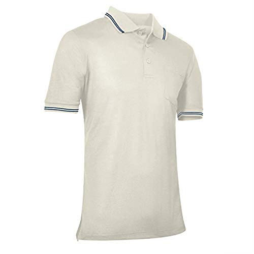 CHAMPRO Baseball/Softball Umpire Polo Shirt  Polyester Adult 2XLarge Cream