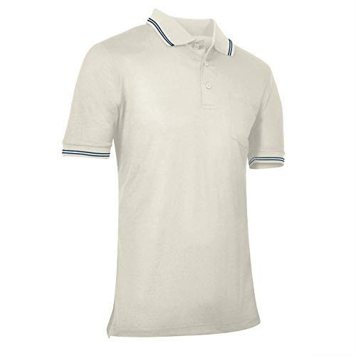 CHAMPRO Baseball/Softball Umpire Polo Shirt  Polyester Adult Medium Cream