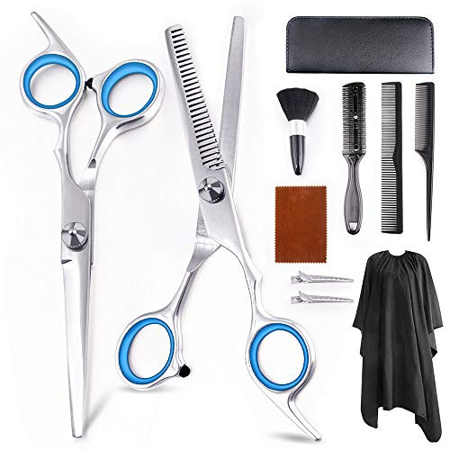 11Pcs Professional Hair Cutting Scissors Set Haircut Scissors Thinning Shears Haircut Kit MultiUse Hairdressing Scissors Hair Cutting Shears For Barber Salon Home Hair Shears for Women Men 11Pcs Professional Hair Cutting Scissors Set Haircut Scissors Thinning Shears Haircut Kit MultiUse Hairdressing Scissors Hair Cutting Shears For Barber Salon Home Hair Shears for Women Men
