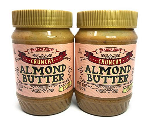 Trader Joes Crunchy No Salt Almond Butter 16 Ounce Pack of 2