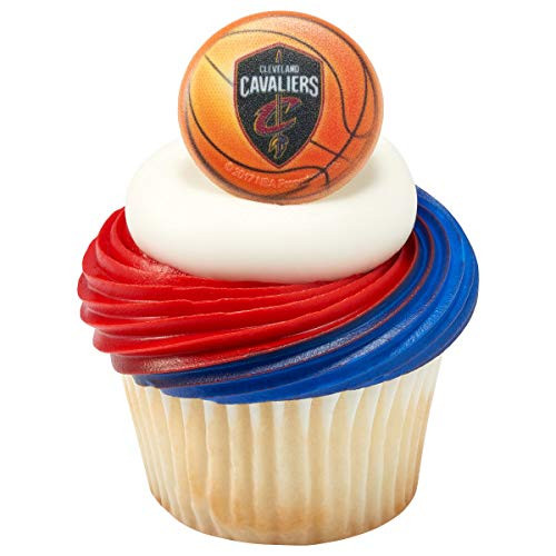 24 NBA Cleveland Cavaliers Basketball Cupcake Rings
