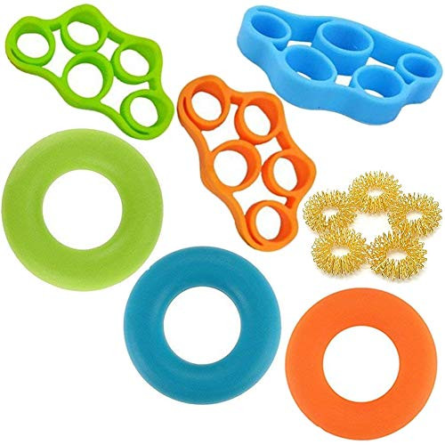 Osymoker Hand Grip Strengtheners Finger Stretcher Exerciser Grip Strength Trainer Finger Resistance Bands Finger Massage Ring Forearm Grip Workout Relieve Wrist Pain Carpal Tunnel 11 PCS Osymoker Hand Grip Strengtheners Finger Stretcher Exerciser Grip Strength Trainer Finger Resistance Bands Finger Massage Ring Forearm Grip Workout Relieve Wrist Pain Carpal Tunnel 11 PCS