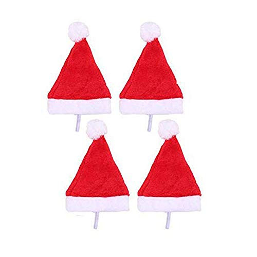 Yahpetes Dog Cat Pet Santa Hat Christmas Santa Claus 4 Pcs Pet Christmas Hat 5 5 X7 8  Dog Costume for Puppy Kitten Small Cats Dogs Pets