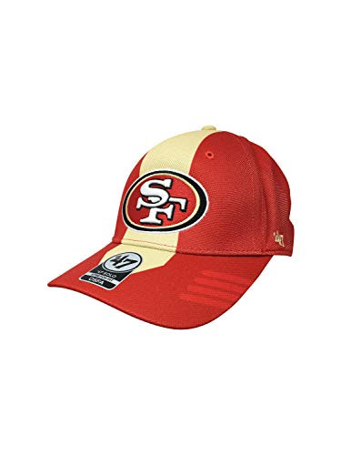 47 Brand San Francisco 49ers MVP Adjustable Baseball Hat Low Profile Snapback Football Cap One Size Red Vertical