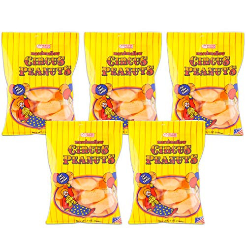 Melster Circus Peanuts Marshmallow Candy 5 Bags of 7 Oz Each