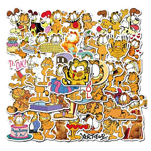 50Pcs Garfield Waterproof Stickers for Water Bottle Cup Laptop Bike Skateboard Luggage Box Vinyl Graffiti Patches BRJHSL