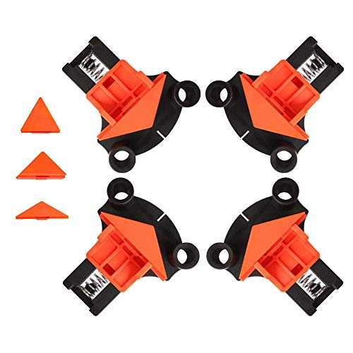 Multiangle Corner Clamp Right Angle Clamp 60/90/120 Degree Adjustable Corner Clamps Single Handle Spring Loaded Swing Clip Fixer Welding Clamps 1