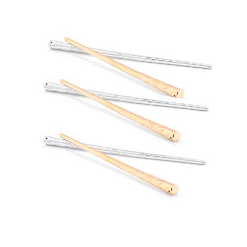 6PCS Vintage Bun Hair Sticks Metal Hair Chopsticks Pencil Alloy Hair Sticks Pins Picks for Buns Chignon Pin Hair Diy Accessory Gold and Silver