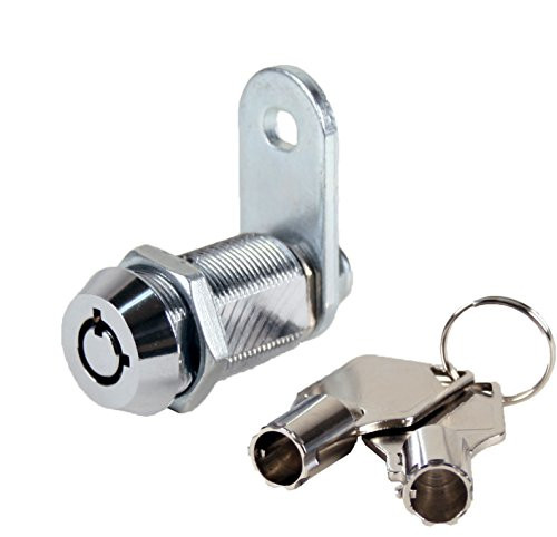 FJM Security 2400ALKD Tubular Cam Lock with 11/8  Cylinder and Chrome Finish Keyed Different