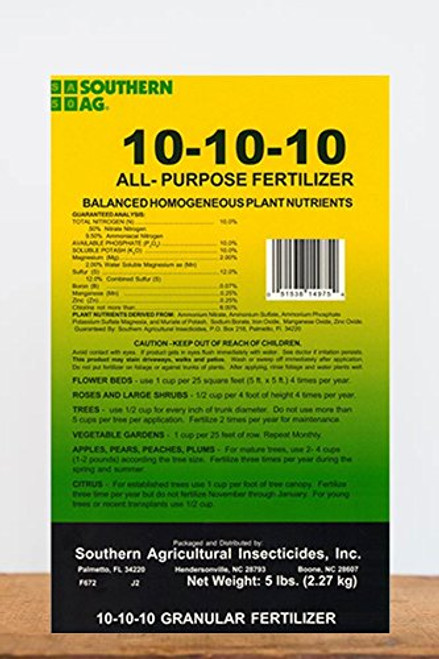 Southern Ag All Purpose Granular Fertilizer 10-10-10, 5 LB