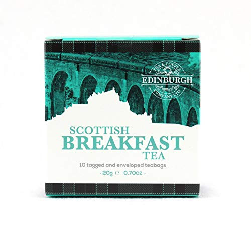 Edinburgh Tea  Coffee Company Scottish Breakfast Tea  10 Count Envelope/Tagged Teabags  70 Ounce
