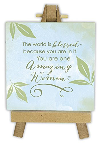 Abbey Gift Amazing Woman Mini Plaque On Easel