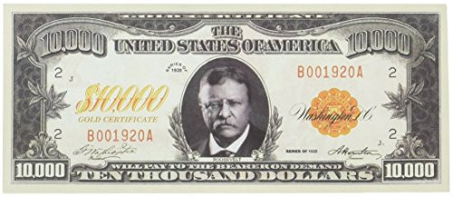American Art Classics Pack of 100 - $10,000.00 Ten Thousand Dollar Gold Certificate Novelty Bill