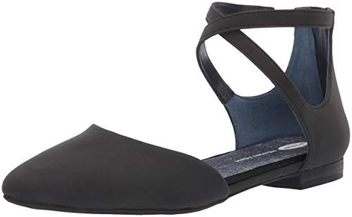 Dr  Scholl s Shoes womens Adjustify Ballet Flat Black Smooth 8 5 US