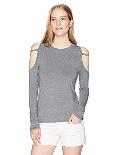 Volcom Junior s Open Arms Long Sleeve Cold Shoulder Top Shirt Vintage Navy XS
