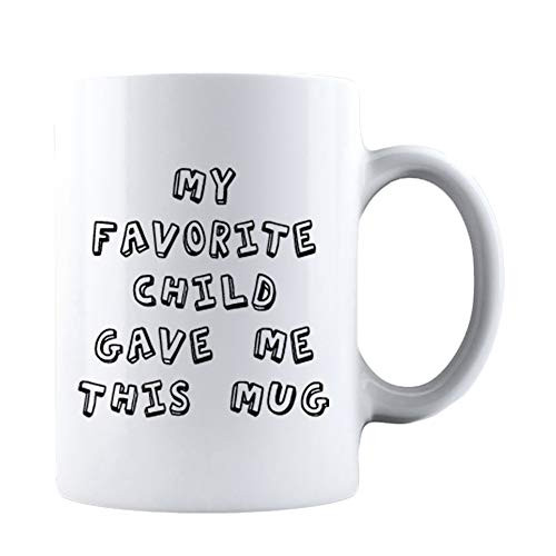 KROPSIS My Favorite Child Gave Me This Funny Coffee Mug Best Mom Dad Gifts Funny Ceramic Coffee Mug Tea Cup White KROPSIS My Favorite Child Gave Me This Funny Coffee Mug Best Mom Dad Gifts Funny Ceramic Coffee Mug Tea Cup White