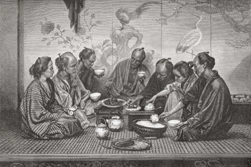 Posterazzi A Japanese MiddleClass Family s Mealtime In The 19Th Century From El Mundo En La Mano Published 1875 Poster Print 18 x 11 Posterazzi A Japanese MiddleClass Family s Mealtime In The 19Th Century From El Mundo En La Mano Published 1875 Poster Print 18 x 11