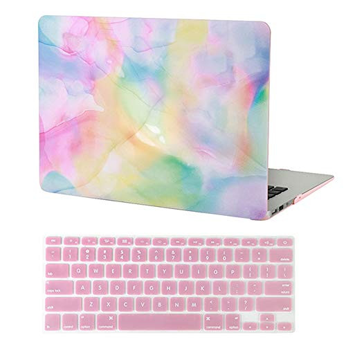 Velvet Caviar MacBook Air 13 inch Case Tie Dye  Fits Models A1466  A1369  Cute Protective Hard Cases with Keyboard Cover Pastel Tie Dye