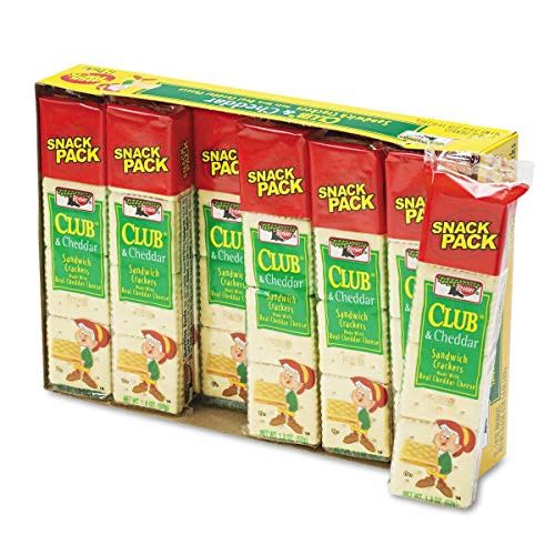 Keebler 21163 Sandwich Cracker Club Cheddar 8 Cracker Snack Pack 12/Box Keebler 21163 Sandwich Cracker Club Cheddar 8 Cracker Snack Pack 12/Box