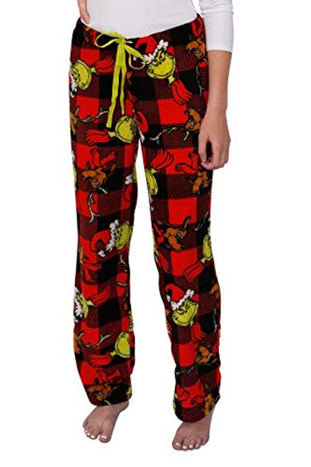 Dr  Seuss  The Grinch Women s Plush Pajama Pants Grinch Dr  Seuss  The Grinch Women s Plush Pajama Pants Grinch