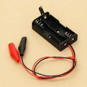 SEOH Double Battery Holder AA with Alligator Clips and Switch