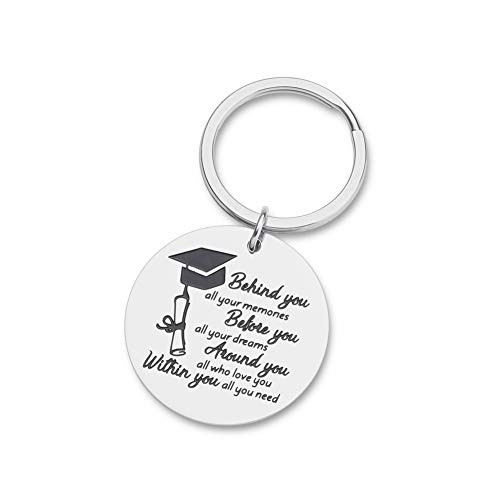 Graduation Gifts Inspirational Keychain for Class of 2020 Daughter Son Her Him Behind You All Your Memories College High School Graduates Gift for Best Friends Girls Boys Graduation Gifts Inspirational Keychain for Class of 2020 Daughter Son Her Him Behind You All Your Memories College High School Graduates Gift for Best Friends Girls Boys