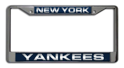MLB New York Yankees LaserCut Chrome Auto License Plate Frame