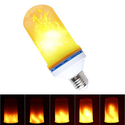 Unime LED Flame Effect Light Bulb, Simulated Decorative Christmas Lights Atmosphere Lighting Fire Bulbs Vintage Emulation Flaming for Bar/Festival Decoration