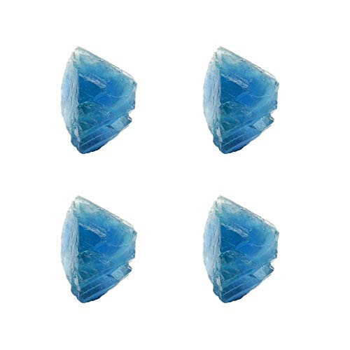 Ximimark Mini Natural Clear Fluorite Crystal point Octahedron Healing Crystal Reiki Stone DIY4 PackBlue Small
