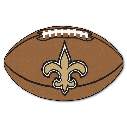 FANMATS NFL New Orleans Saints Nylon Face Football Rug FANMATS NFL New Orleans Saints Nylon Face Football Rug
