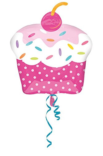 Anagram 28  Cupcake Party Foil Balloon Multicolor