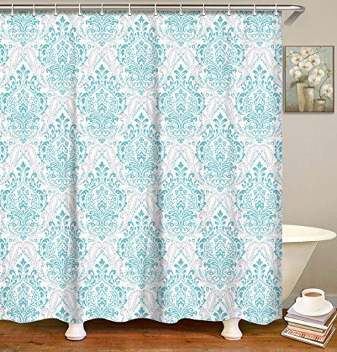 Livilan Classical Shower Curtain Set for Bathroom with 12 Hooks Fabric Bath Curtain Home Decorations Privacy Curtain 70.8" X 70.8"