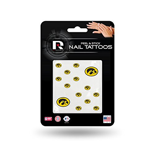 NCAA Rico Industries Nail Tattoos Set of 12 plus 2 Face Tattoos Iowa Hawkeyes NCAA Rico Industries Nail Tattoos Set of 12 plus 2 Face Tattoos Iowa Hawkeyes