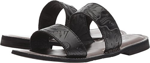 Patricia Nash Womens Flair Leather Open Toe Casual Slide Black Size 5 5