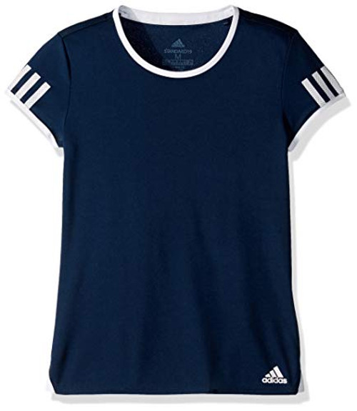 adidas Junior Girls  Club Tennis Tee Collegiate Navy XLarge