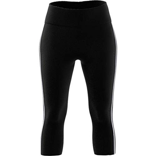 adidas womens Designed 2 Move 3Stripes 3/4 Tights Black/White XXSmall