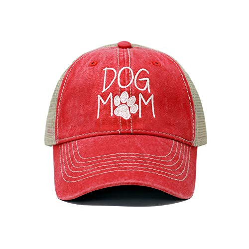 ChoKoLids Dog Mom Dad Hat Cotton Baseball Cap Polo Style Low Profile TC101 Red